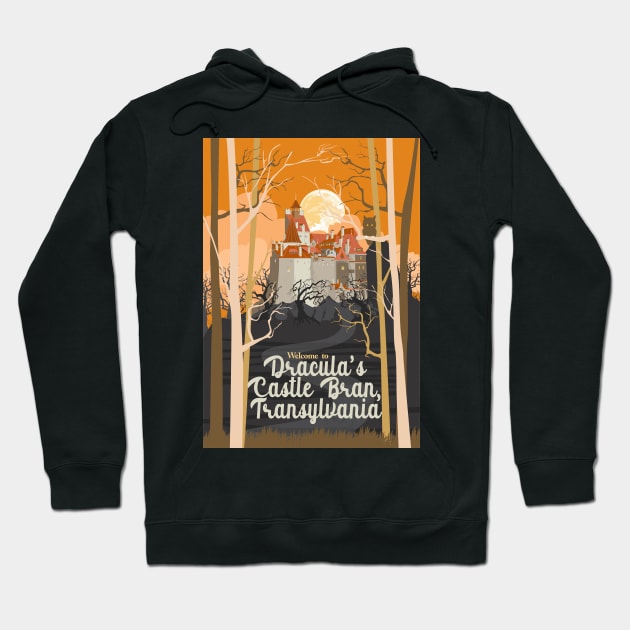 Travel Poster Transylvania, Bran castle, Dracula 3 Hoodie by qpiii